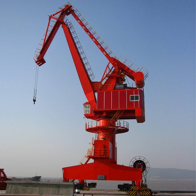 پورتال جرثقیل 10-50T برای راه آهن انبار آسانسور و یا پورت استفاده از leading factory.jpg Portal Crane 10-50T for Warehouse Railways Lift MarbleContainerStone or Port Use leading factory.jpg