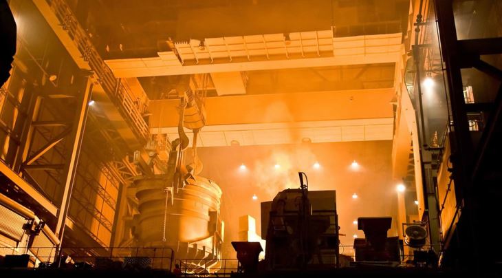 دو شاهین جرثقیل سقفی ریخته گری با قلاب